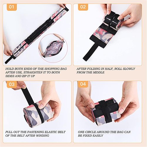 Portable Foldable Shopping Bag Large Capacity Multipurpose Storage Bag Sports Travel Shoulder Bag