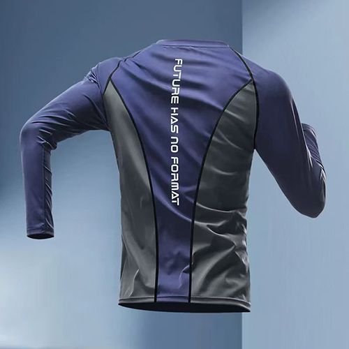 Men's Athletic Running T-Shirts Workout Lightweight Breathable Long Sleeve Performance Shirts Crewneck Basic Tee Top.Fitness clothing, men's quick drying long sleeved T-shirt, sports tophigh elasticit