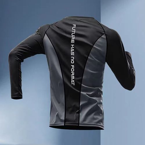 Men's Athletic Running T-Shirts Workout Lightweight Breathable Long Sleeve Performance Shirts Crewneck Basic Tee Top.Fitness clothing, men's quick drying long sleeved T-shirt, sports tophigh elasticit