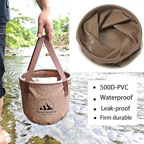 Outdoor Portable Folding Bucket, Picnic, Fishing Bucket, Water Bucket, Large Capacity Handheld Bucket, Suitable for Camping, Hiking, Water Filling, Vegetables and Fruits