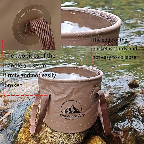 Outdoor Portable Folding Bucket, Picnic, Fishing Bucket, Water Bucket, Large Capacity Handheld Bucket, Suitable for Camping, Hiking, Water Filling, Vegetables and Fruits