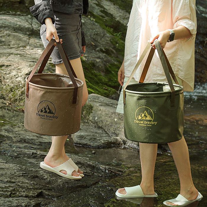 Outdoor Portable Folding Bucket, Picnic, Fishing Bucket, Water Bucket, Large Capacity Handheld Bucket, Suitable for Camping, Hiking, Water Filling, Vegetables and Fruits