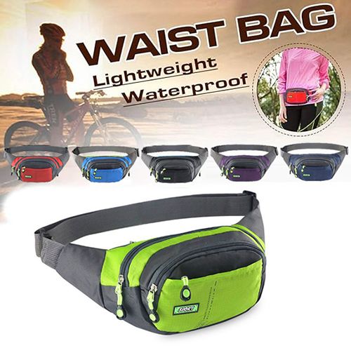 Lightweight Sports Waist Pack Bag with Zipper Pockets, Suitable for Phone, Wallet, Ideal for Men and Women for Hiking, Running,With Large Capacity Waterproof