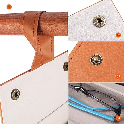 Sunglasses Travel Case,Portable Multiple Glasses box Foldable Eyeglasses Case，Suitable for men, women and girls who carry multiple pairs of glasses(Brown/Black)