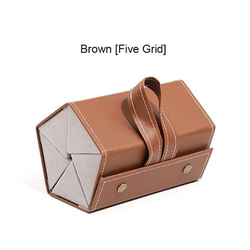 Sunglasses Travel Case,Portable Multiple Glasses box Foldable Eyeglasses Case，Suitable for men, women and girls who carry multiple pairs of glasses(Brown/Black)