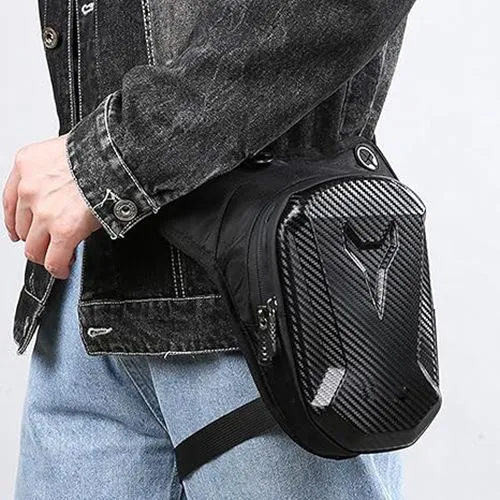 Motorcycle Leg Bag, Thigh Bag, Motorcycle Cycling Drop Leg Bag, with Headphone Jack, Waterproof Multi-Function Leg Fanny Pack for Men Women Cycling Running Traveling and Fishing