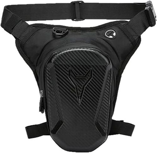 Motorcycle Leg Bag, Thigh Bag, Motorcycle Cycling Drop Leg Bag, with Headphone Jack, Waterproof Multi-Function Leg Fanny Pack for Men Women Cycling Running Traveling and Fishing