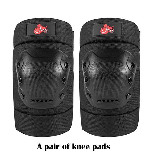 Protective Gear for Adults, Knee Pads Elbow , Hardshell, EVA Foam, PE Knee Cap, Pre Shaped, Horseshoe, Open Back, Tear Resistant Nylon,  Black