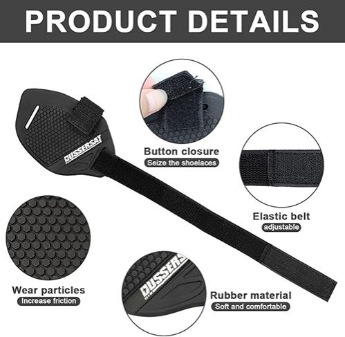 Motorcycle Motorbike Shift Pad, Shoe Boot Protector Cover, Useful Rubber Gear Shifter Accessories for Men Women, Black, Medium