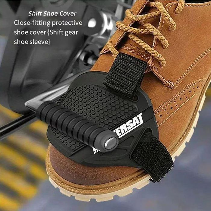 Motorcycle Motorbike Shift Pad, Shoe Boot Protector Cover, Useful Rubber Gear Shifter Accessories for Men Women, Black, Medium