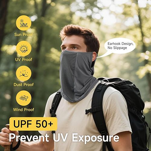 Face Mask Neck Gaiter: Sun Protection Scarf Breathable Cooling for Summer Outdoor Activities, Hiking, Cycling