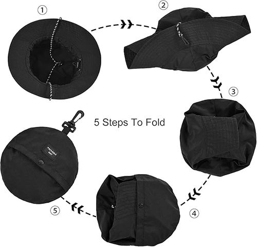 Men Women Outdoor Quick Dry Packable Bucket Hat for Sun Protection, Safari, Hiking, Fishing - Summer Boonie