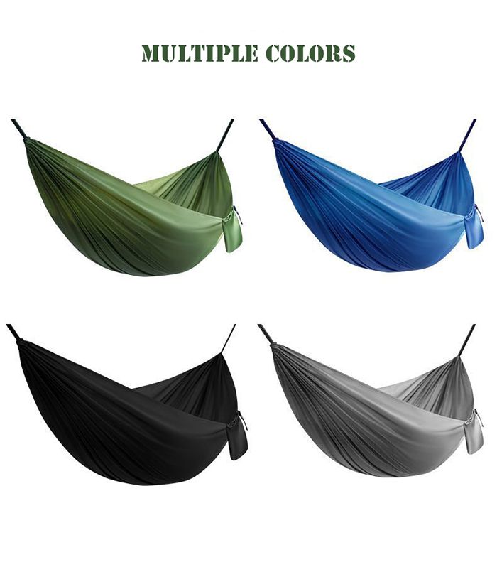 Quick-Open Ultra-Light Portable Camping Hammock 140cm*210cm, Breathable Polyester, Integrated Storage, 200KG Load, Anti-Rollover Large Space, Outdoor Travel Hammock, 4 Colors Available