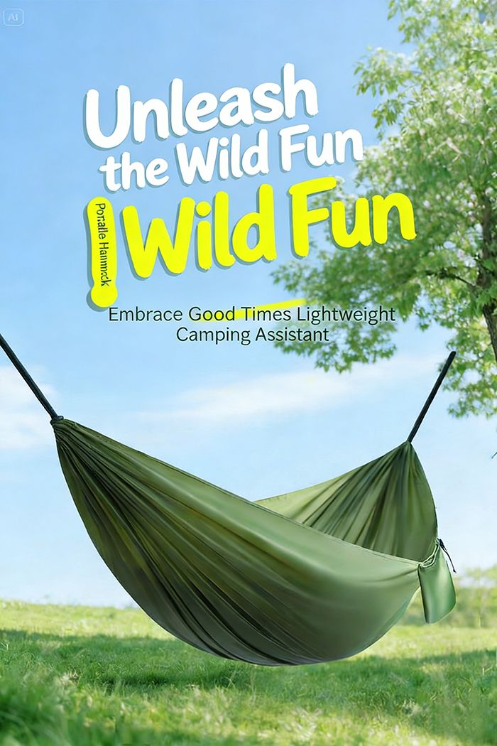 Quick-Open Ultra-Light Portable Camping Hammock 140cm*210cm, Breathable Polyester, Integrated Storage, 200KG Load, Anti-Rollover Large Space, Outdoor Travel Hammock, 4 Colors Available