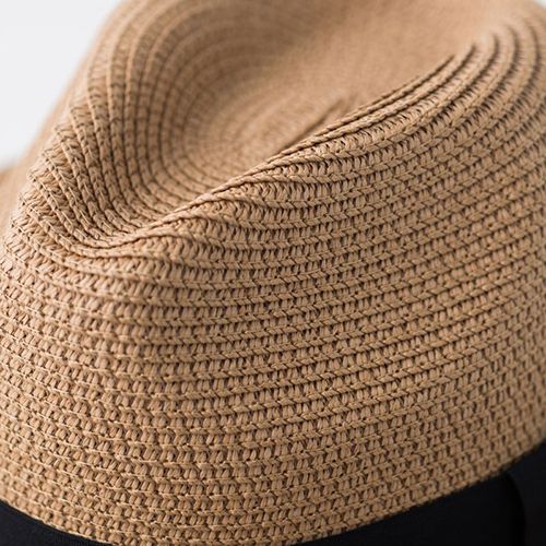 Women Wide Brim Straw Panama Roll up Hat Fedora Beach Sun Hat UPF50+ Foldable