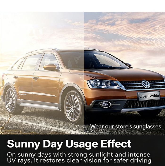 Mercedes Benz 4S Store Same Style Sunglasses High end Driving Fishing HD Polarized Uv400 Protective Men's Glasses (Sunglasses+Accessories Set)