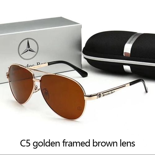 Mercedes Benz 4S Store Same Style Sunglasses High end Driving Fishing HD Polarized Uv400 Protective Men's Glasses (Sunglasses+Accessories Set)