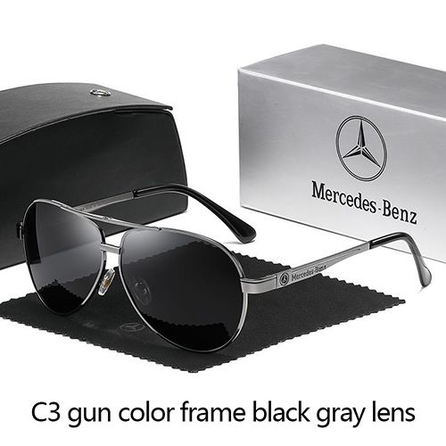 Mercedes Benz 4S Store Same Style Sunglasses High end Driving Fishing HD Polarized Uv400 Protective Men's Glasses (Sunglasses+Accessories Set)