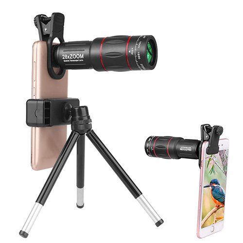 18/28/36/64X Telephoto Lens Kit for iPhone and Android Cell Phones, Long Focus Telephoto Phone Lens with Universal Clip, Suitable for Outdoor Picture Video Taking