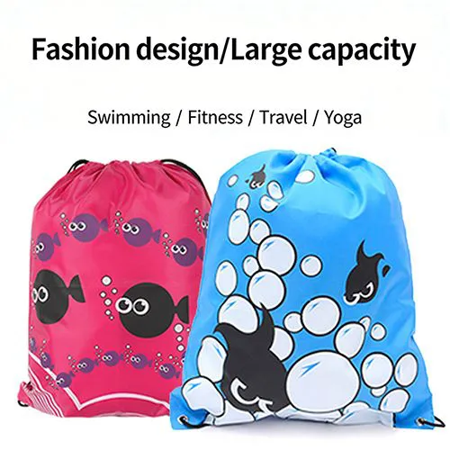 Children's drawstring backpack, gym swimming bag, girls and boys, reusable birthday candy bag drawstring gift pack