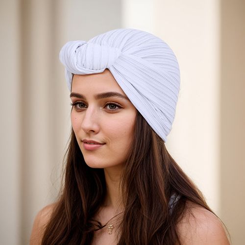 Women African Turban Hat Twist Pleated Head Wrap Boho Knot Pre-Tied Bonnet Beanie Cap Hair Loss Chemo Cap Jersey Head Scarf