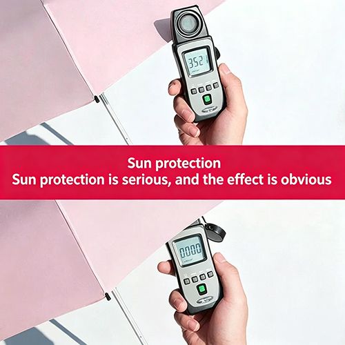 Mini Travel Sun Umbrella With Case - Small Compact UV Protection for Sun and Rain, Lightweight Windproof for Women Men Kids