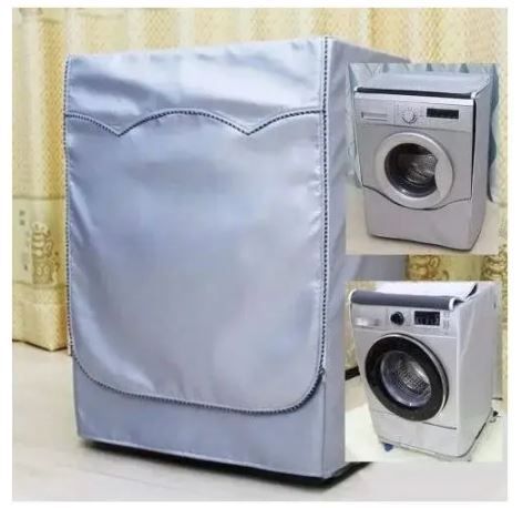 Front Load - Washer and Dryer Covers(Silver), Portable Washer Cover with Zipper Design Dustproof Waterproof Laundry Covers for Washer and Dryer, Cover Durable Cover Supports Machine upto 12kg .