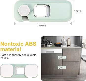Adhesive Child Safety Lock , BabySafeHouse Safety Lock for Cabinet, Drawer, Fridge, Cupboard for Child & Infant Safety, Furniture Latch with 3M Adhesive