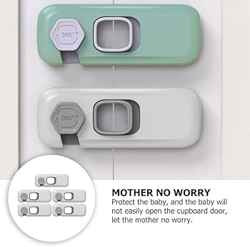 Adhesive Child Safety Lock , BabySafeHouse Safety Lock for Cabinet, Drawer, Fridge, Cupboard for Child & Infant Safety, Furniture Latch with 3M Adhesive