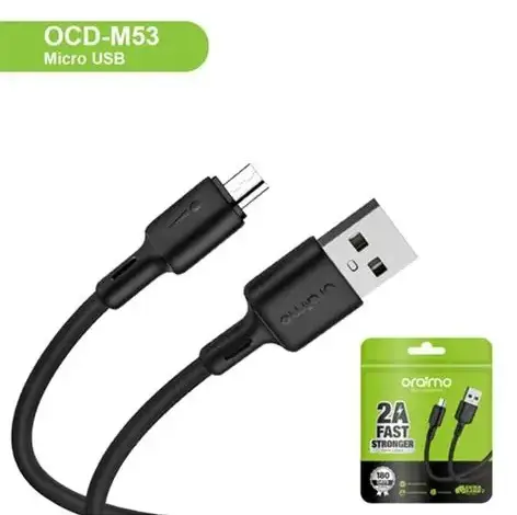 Oraimo  USB TO NORMAL  Fast Charging Cable –  {USB -NORMAL}Durable, High-Speed  Charger for Android, Tablets, Power Banks, and More with Tangle-Free Design, Reinforced Connectors NORMAL CHARGER