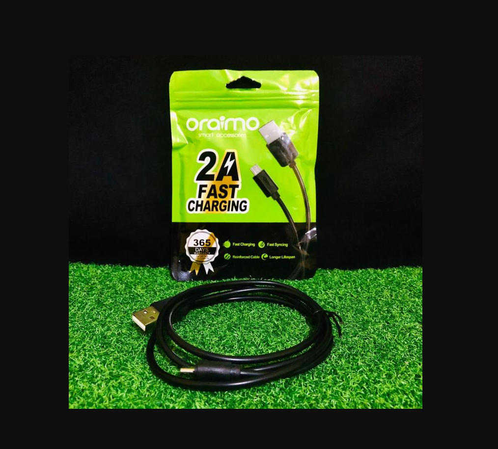 Oraimo  USB TO NORMAL  Fast Charging Cable –  {USB -NORMAL}Durable, High-Speed  Charger for Android, Tablets, Power Banks, and More with Tangle-Free Design, Reinforced Connectors NORMAL CHARGER