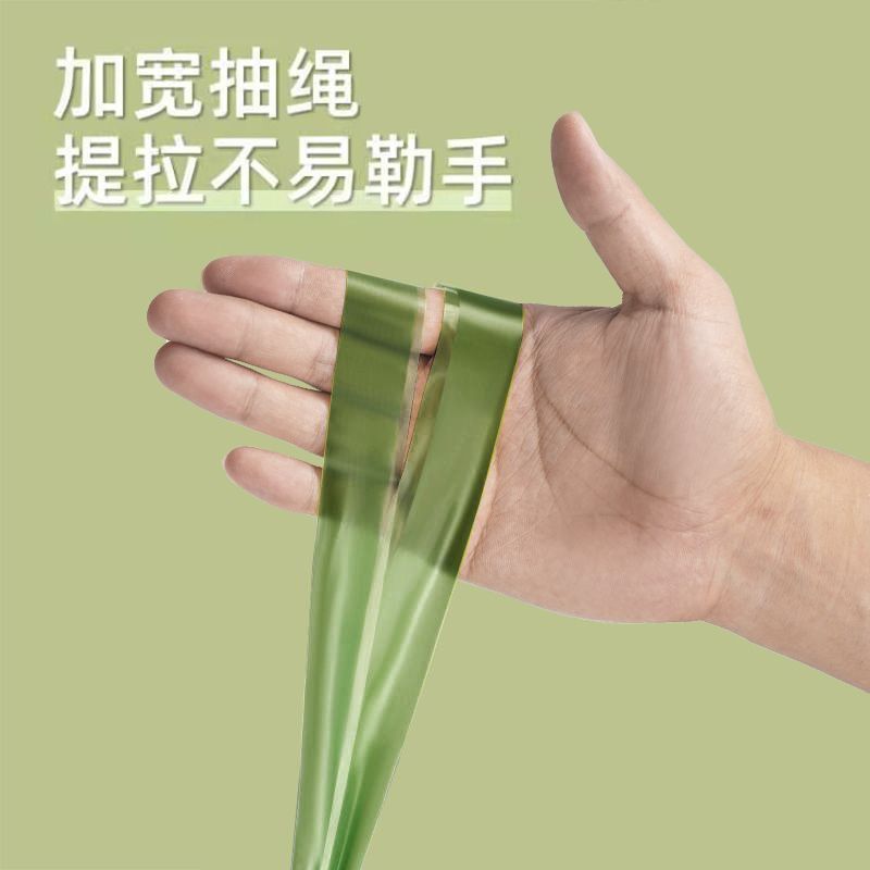 Mai Grass Tear-free Garbage Bag Thickened Drawstring Garbage Bags 30pcs – Tear-Resistant Kitchen Trash Bags, Portable Leak-Proof Household Waste Bags with Easy Tie Handles