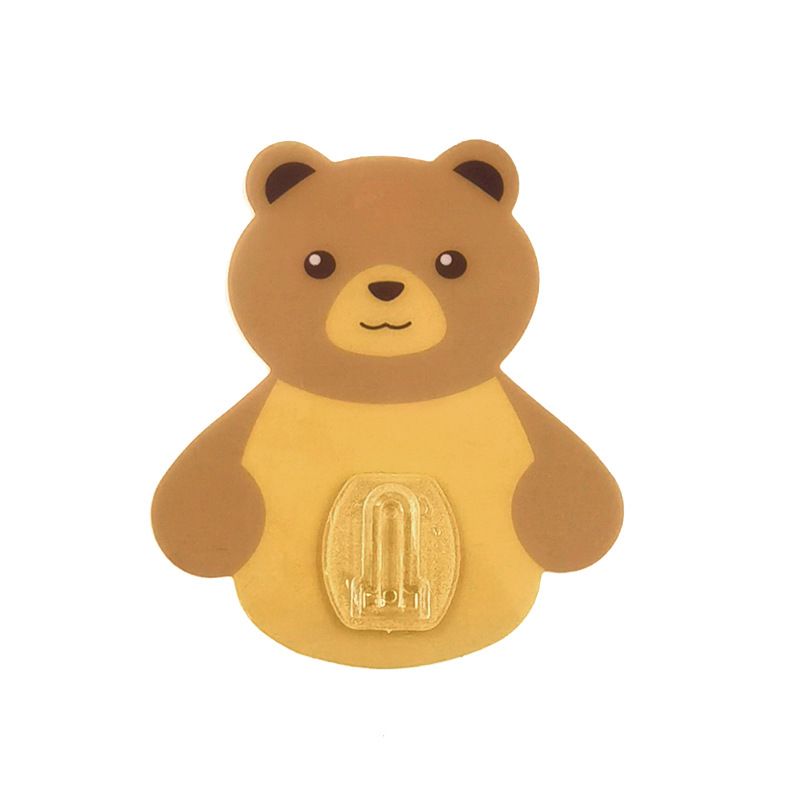 Cute Bear Toothbrush Holder – Wall-Mounted Storage Organizer for Bathroom, Hanging Toothbrush Rack, Kids & Adult Friendly, Durable, Space-Saving, Practical, Decorative, Easy Installation, Home Bathroo