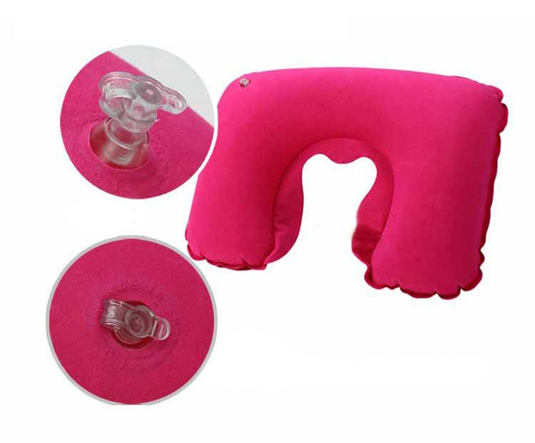 Inflatable Travel Neck Pillow – Portable U-Shaped Pillow with Eye Mask & Ear Plugs, Perfect for Airplane, Car, Office, and Nap Breaks