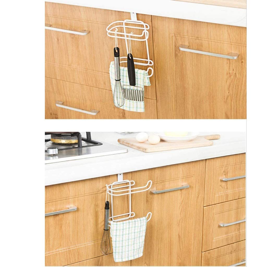 Metallic Double Tissue Holder – Over-Door or Over-Toilet Cistern Side Mount for Convenient Bathroom Storage