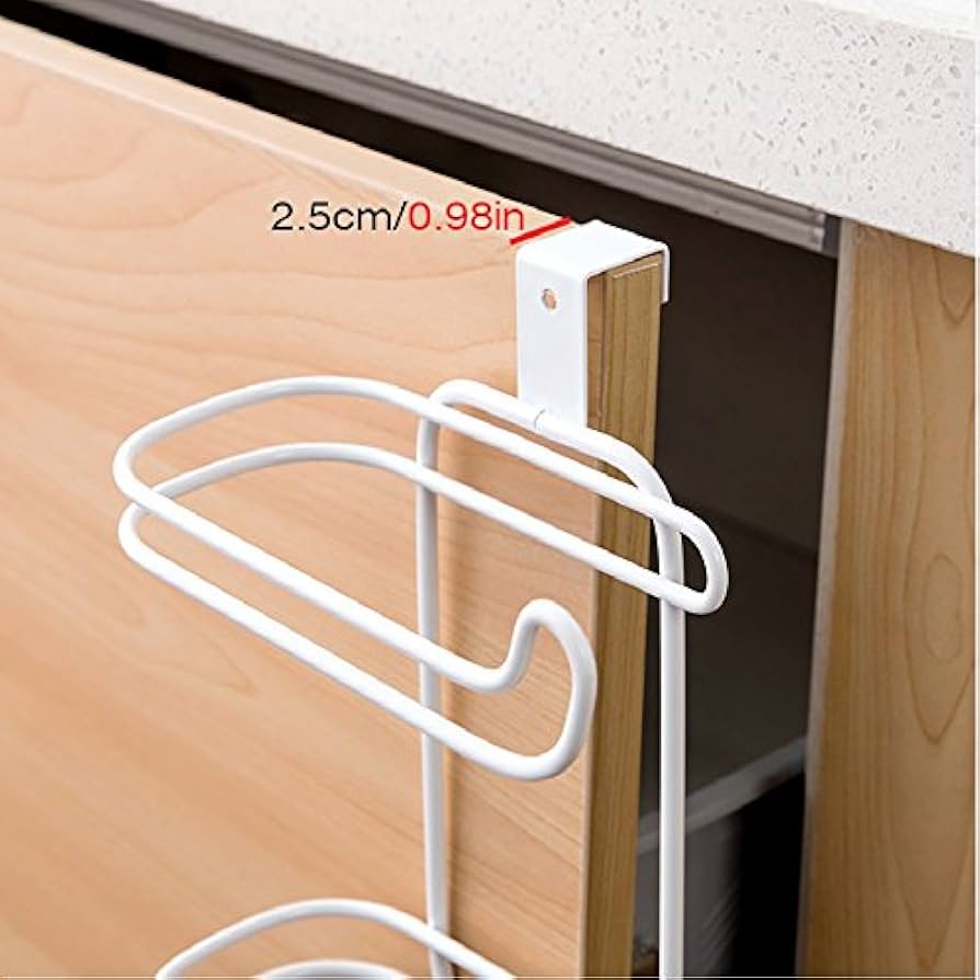 Metallic Double Tissue Holder – Over-Door or Over-Toilet Cistern Side Mount for Convenient Bathroom Storage