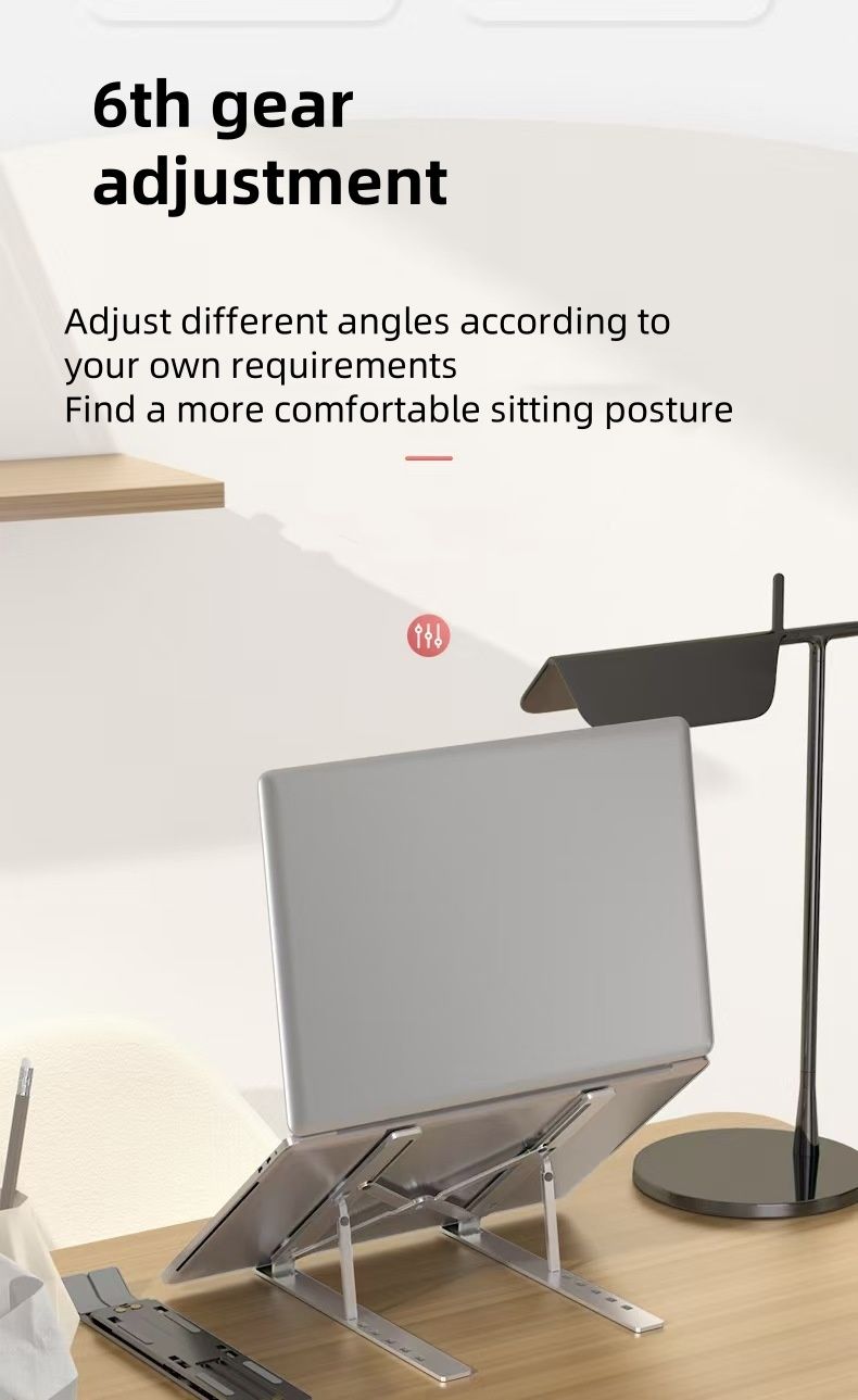 New Arrival100% Foldable Aluminum Alloy Laptop Stand Laptop Stand Tablet Stand Fixed Stand Portable Laptop Stand Stand Base Stand Adjustable Stand Cooling Stand