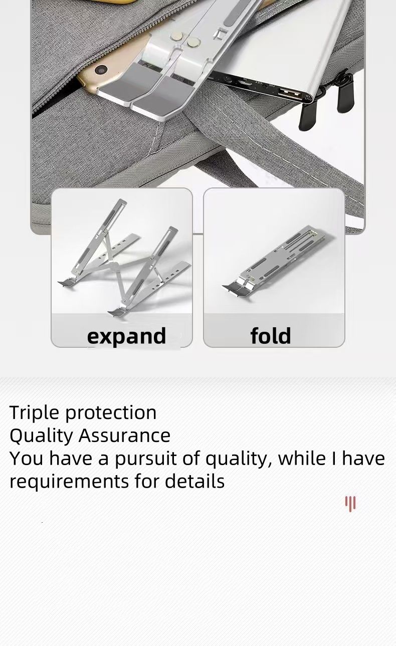 New Arrival100% Foldable Aluminum Alloy Laptop Stand Laptop Stand Tablet Stand Fixed Stand Portable Laptop Stand Stand Base Stand Adjustable Stand Cooling Stand
