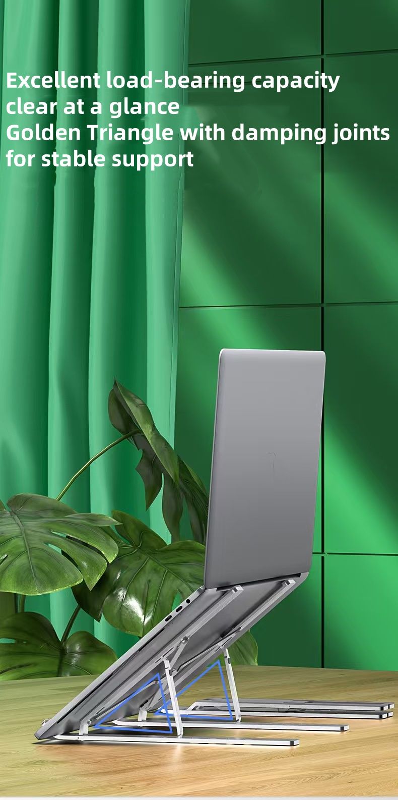 New Arrival100% Foldable Aluminum Alloy Laptop Stand Laptop Stand Tablet Stand Fixed Stand Portable Laptop Stand Stand Base Stand Adjustable Stand Cooling Stand
