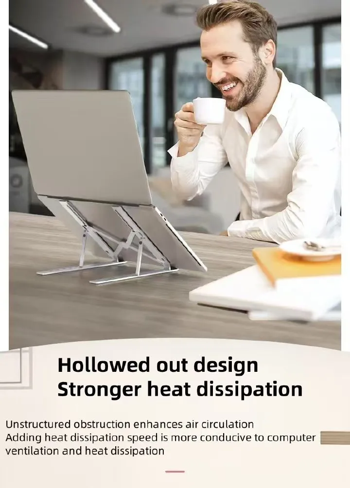 New Arrival100% Foldable Aluminum Alloy Laptop Stand Laptop Stand Tablet Stand Fixed Stand Portable Laptop Stand Stand Base Stand Adjustable Stand Cooling Stand