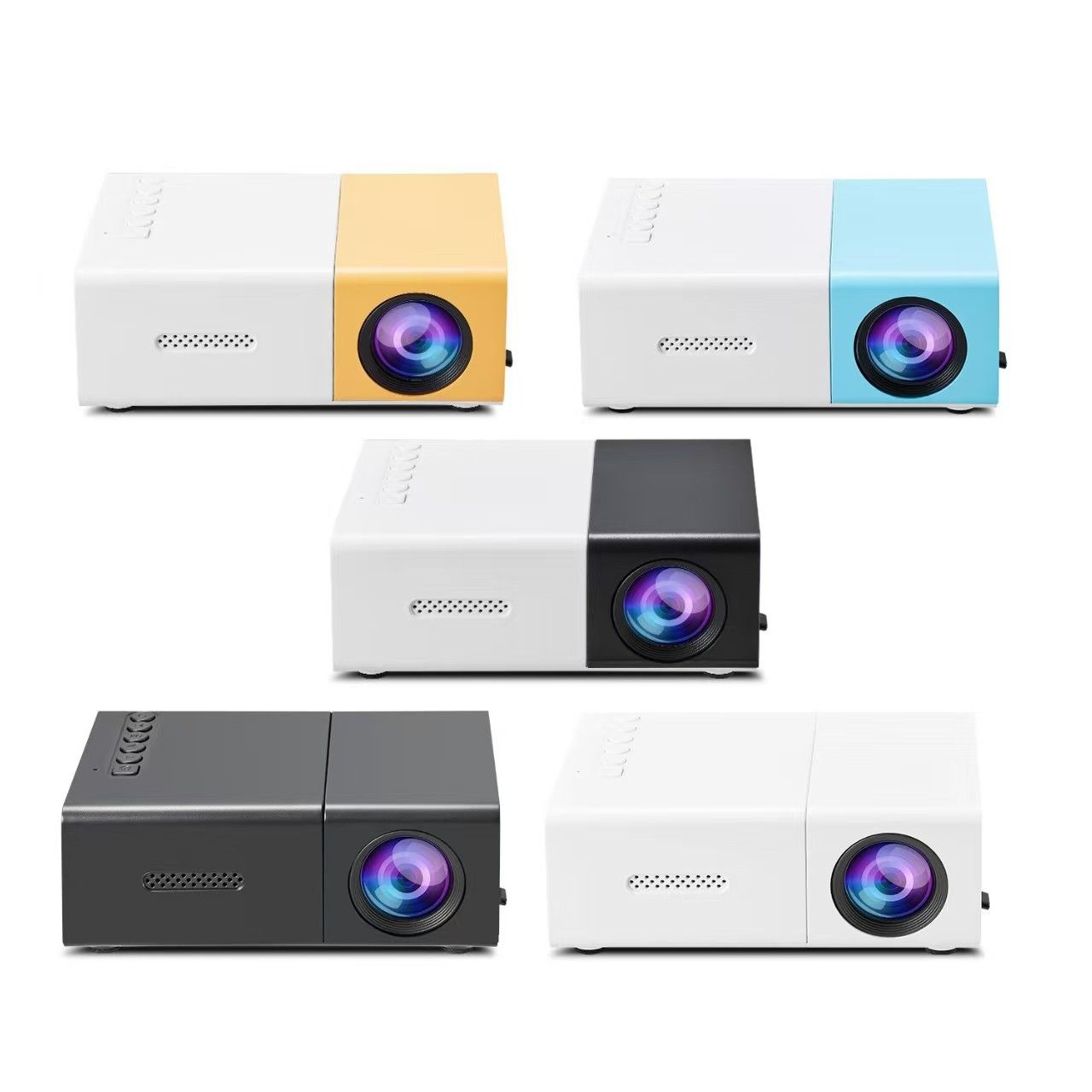 New ArrivalMini projector, Meer portable Pico full-color LED LCD video projector, for videos, TV movies, party games, outdoor entertainment, equipped with HDMI USB AV interface and remote control