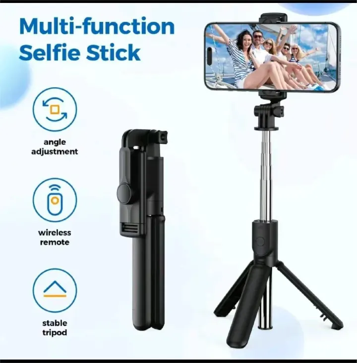 New Arrival  Multi functional Bluetooth remote control live selfie stick Tripod phone stand Anti shake retractable selfie stick