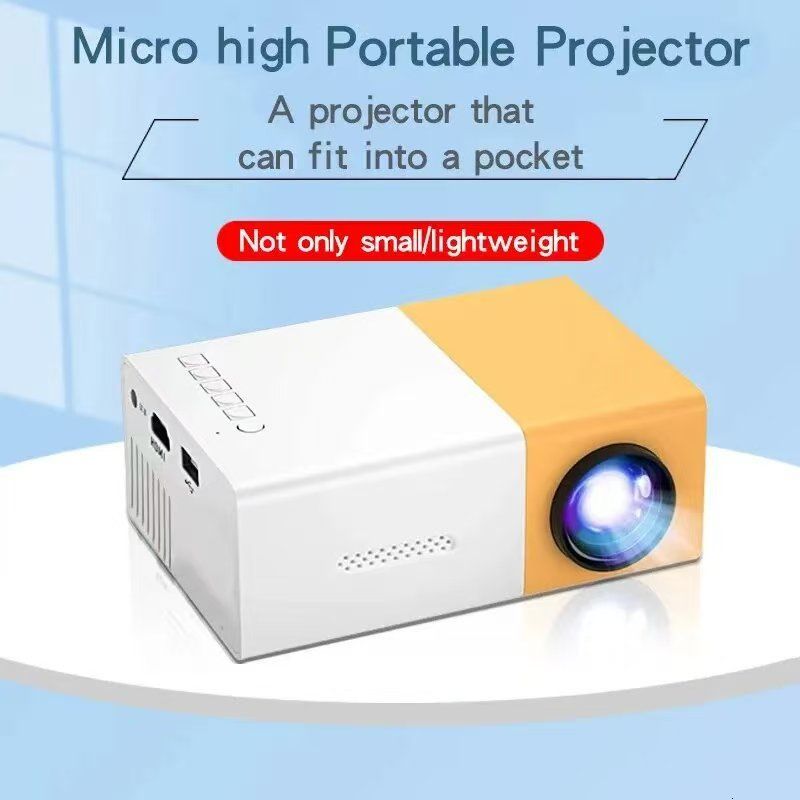 New Year's hot selling high-definition mini projectors, Meer portable Pico full-color LED LCD video projectors, TV movies, party games, outdoor entertainment, fully realistic speakers with remote cont