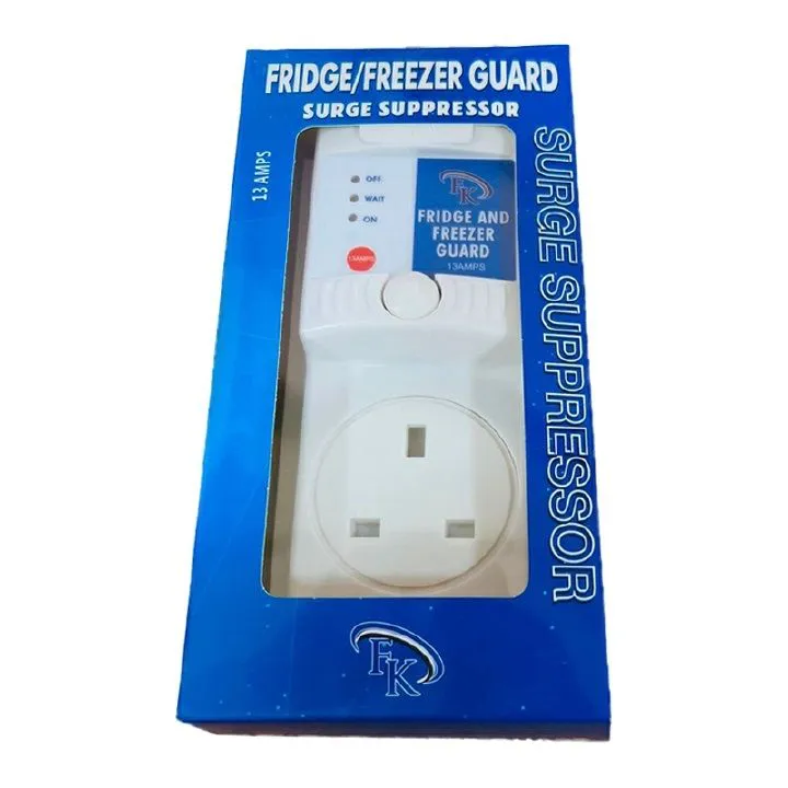 White Fridge Guard FK 13A Fridge Guard Electronics Blue Low Voltage Stabilizer Default Surge Protector Voltage Protector for Home Appliances High