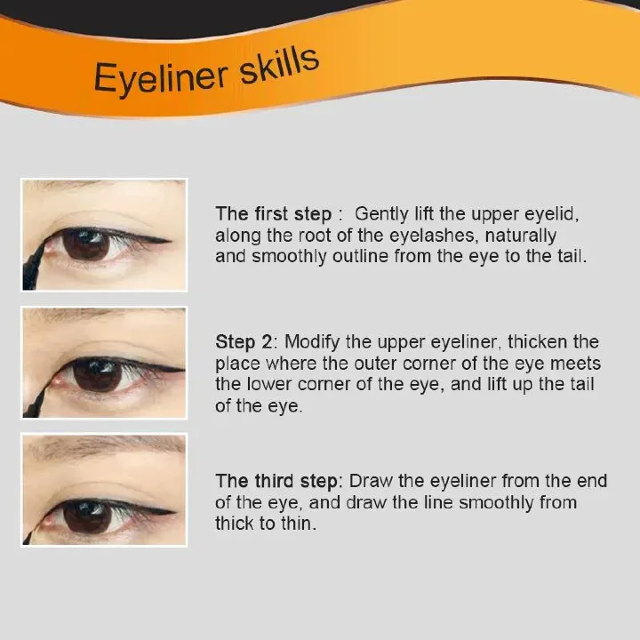 Eyeliner Pen Waterproof Long Lasting Eye Liner Pencil Quick Drying Not Bloom Natural Eyeliner Liquid Pen Cosmetic Tools Professional Makeup view 9