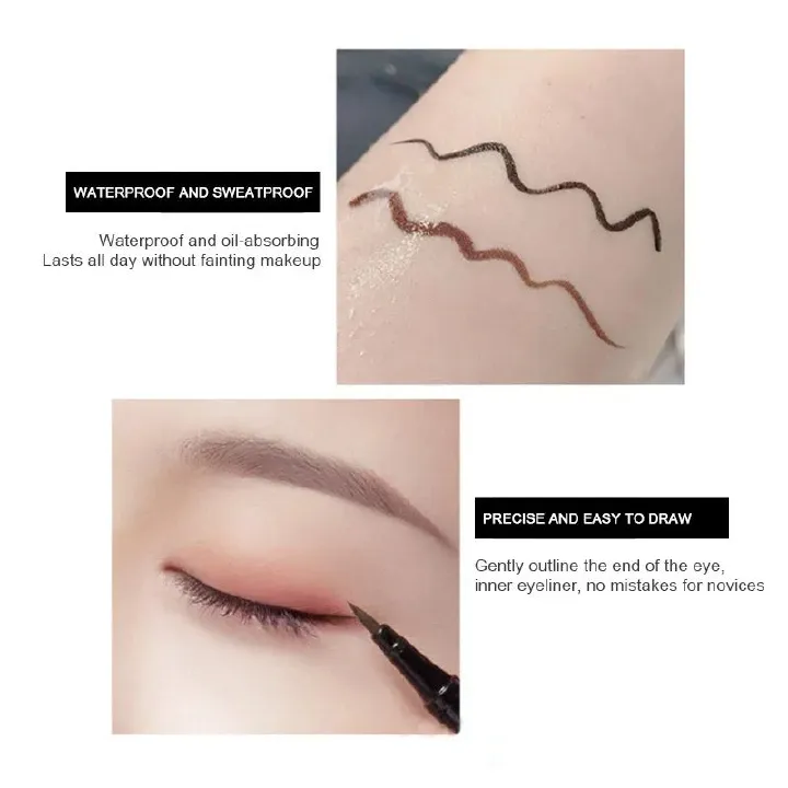 Eyeliner Pen Waterproof Long Lasting Eye Liner Pencil Quick Drying Not Bloom Natural Eyeliner Liquid Pen Cosmetic Tools Professional Makeup view 8