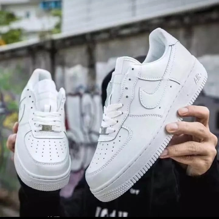 Airforce All-White Casual Sneakers | Smart Fit • Durable Sole • Modern Street Fashion Shoes 🔥👟