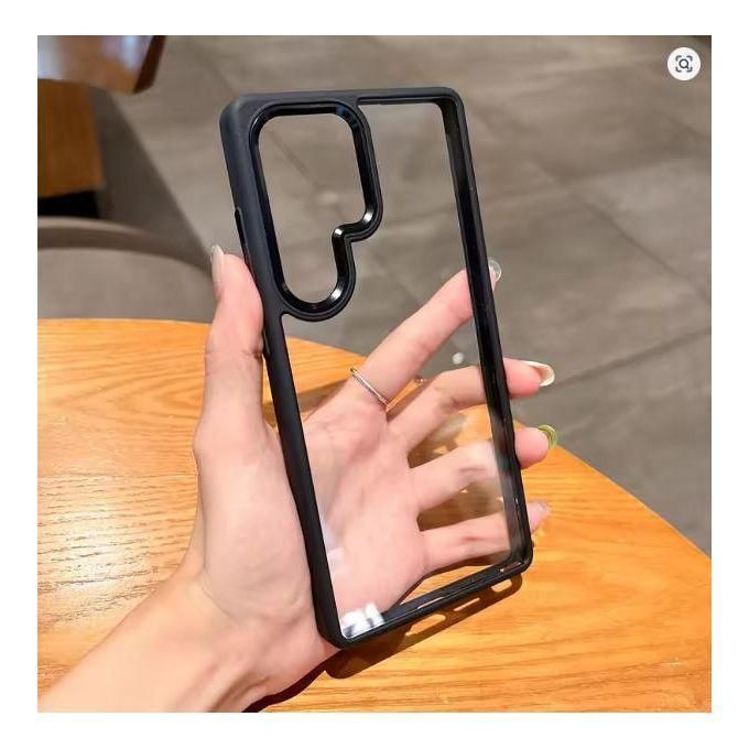 Samsung Galaxy s23 ultra Transparent, Clear and Colorless with Black Edges New Skin Unique and Stylish Phone Case/ Cover