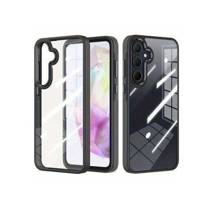 Samsung Galaxy A56 Transparent, Clear and Colorless with Black Edges New Skin Unique and Stylish Phone Case/ Cover