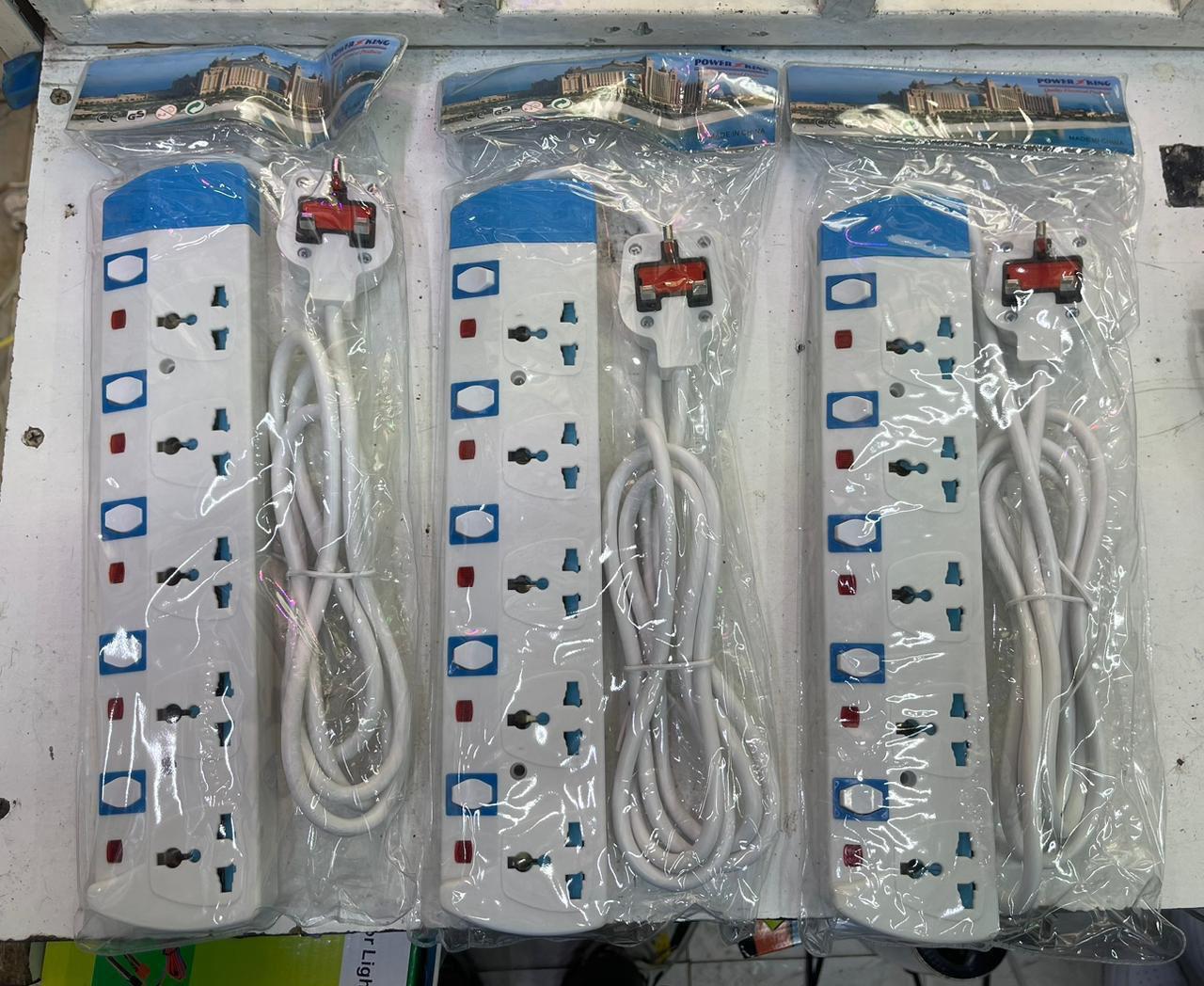 ⚡ 5-Way Power Extension Cable ⚡power your appliances safely and conveniently with this high-quality 5-way extension cable. It Safeguards your electronics against power fluctuations.